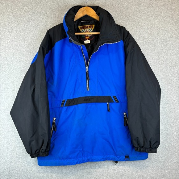 Vintage Obermeyer Ski Jacket XL Men Blue Pullover Windbreaker Snowboard 90s Coat - Picture 1 of 16